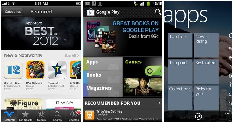 App Store - Windows Phone 8, Android and IOS